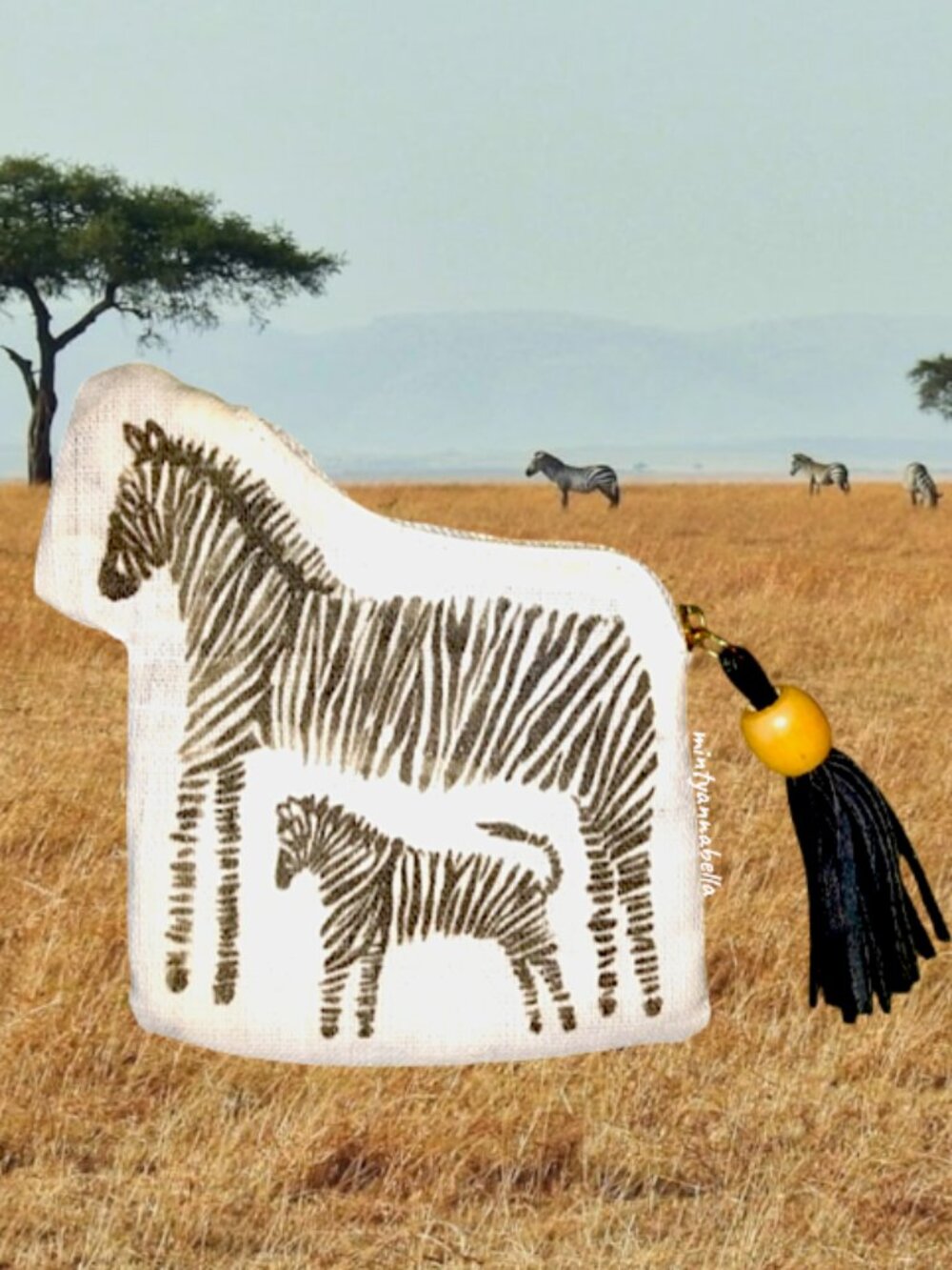🦓 Zip Up Pouch🦓 Rare Find!🦓 Dual Sided Printed Pouch